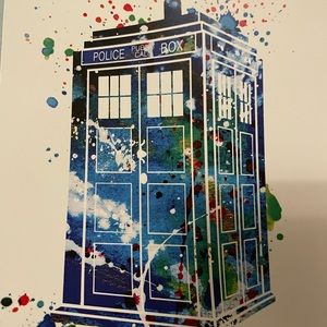NWT COCOMILLA Doctor Who Tardis Artwork 5x7